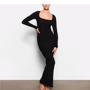 SKIMS Black Maxi Dress